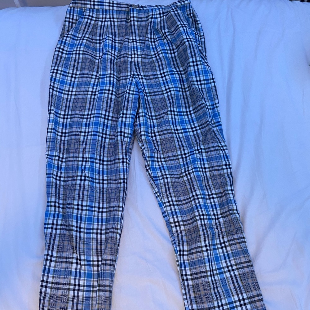 Colorful plaid pants